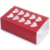 100 PK, Red Macaron & Cookie Sleeve with Heart Window, 8.25 x 5 x 2" for Events, Birthday Parties, Upscale Events, Made in USA view 1