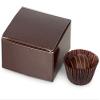 50 PK, Chocolate Candy Truffle Boxes 2-5/8 x 2-3/4 x 1-1/4" Holds 4 for Wedding Favors, & Basket Fillers, Made in USA view 1