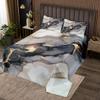 Black Marble Bedspreads Queen,Black and Grey Marble Coverlet Set Men Teens Boys Modern Gray Orange Abstract Art Tie Dye Quilt Set Gothic White Gold Marble Bedding Set Soft Durable view 1