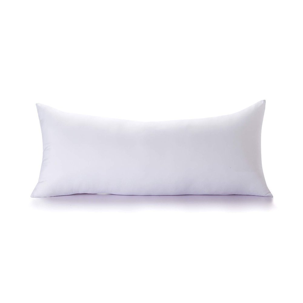 Acanva Fluffy Bed Sleeping Side Sleeper Body Pillow Insert, Long 20 x 60, White