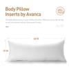 Acanva Fluffy Bed Sleeping Side Sleeper Body Pillow Insert, Long 20 x 60, White view 3