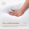 Acanva Fluffy Bed Sleeping Side Sleeper Body Pillow Insert, Extra-Long 20 x 72, White view 4