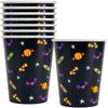 Unique Cat & Pumpkin Paper Cups - 9 oz. (Pack of 8) - Perfect for Halloween & Autumn Tableware, Celebrations, and Fun Cat-Themed Get-Togethers view 1