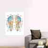 GREATBIGCANVAS Reflexology Foot map Unframed Poster Print view 3