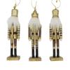 Kurt S. Adler Wooden 6" Nutcracker Christmas Tree Ornaments Festive Decoration (Set of 3 Honey Bee Gold and Black Glittered Nutcracker C4894) view 2