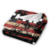 Proud American Welder Flag Throw Blanket Ultra-Soft Micro Fleece Blanket Movies Blanket for Bed Couch Living Room 80"x60" view 2