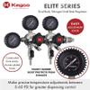 Kegco 3PLHU5NDB Nitrogen Regulator, Two Product, Chrome view 2