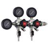 Kegco 3PLHU5NDB Nitrogen Regulator, Two Product, Chrome view 3