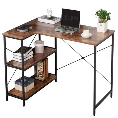 JJS 48" Home Office Gaming Computer Desk with Removable Monitor Stand, X Shaped Large Gamer Workstation PC Table with Cup Holder Headphone Hook Speaker Storage Free Mouse pad