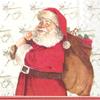 Boston International IHR 3-Ply Paper Napkins, 20-Count Lunch Size, Mister Claus view 2