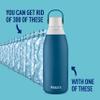 Brita Stainless Steel Premium Filtering Water Bottle, BPA-Free, Reusable, Insulated, Replaces 300 Plastic Water Bottles, Filter Lasts 2 Months or 40 Gallons, Includes 1 Filter, Marina - 32 oz view 2