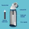 Brita Stainless Steel Premium Filtering Water Bottle, BPA-Free, Reusable, Insulated, Replaces 300 Plastic Water Bottles, Filter Lasts 2 Months or 40 Gallons, Includes 1 Filter, Marina - 32 oz view 3