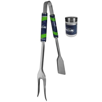 Siskiyou Sports NFL Seattle Seahawks Unisex 3 in 1 BBQ Tool and Salt & Pepper Shaker, Team Colors, One Size