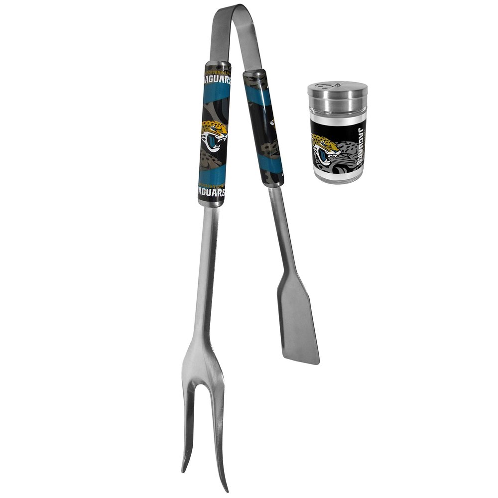 Siskiyou Sports NFL Jacksonville Jaguars Unisex 3 in 1 BBQ Tool and Salt & Pepper Shaker, Team Colors, One Size