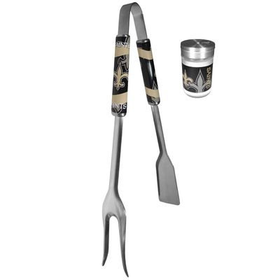 Siskiyou Sports NFL New Orleans Saints Unisex 3 in 1 BBQ Tool and Salt & Pepper Shaker, Team Colors, One Size