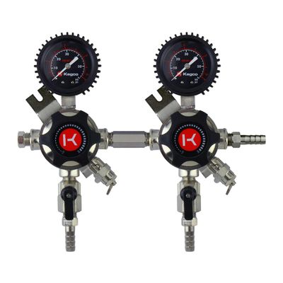 Kegco 3PLHU5S-2 Secondary Regulator, Two Product, Chrome