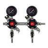 Kegco 3PLHU5S-2 Secondary Regulator, Two Product, Chrome view 1