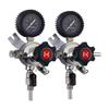 Kegco 3PLHU5S-2 Secondary Regulator, Two Product, Chrome view 3