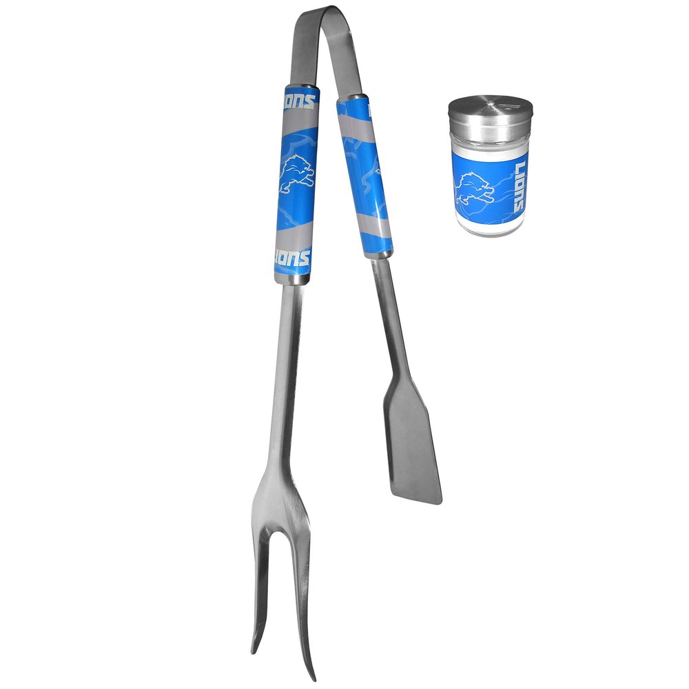 Siskiyou Sports NFL Detroit Lions Unisex 3 in 1 BBQ Tool and Salt & Pepper Shaker, Team Colors, One Size