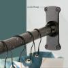Artiwell L Shaped Shower Curtain Rod, Bathroom Bathtub Corner Shower Curtain Rod with Ceiling Support (MATT BLACK) view 4