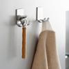 kwmobile 2x Razor Holder- Self-Adhesive Aluminum Alloy Shaver Wall Mount - Bathroom Organizer for Showers - Silver view 2