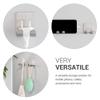 kwmobile 2x Razor Holder- Self-Adhesive Aluminum Alloy Shaver Wall Mount - Bathroom Organizer for Showers - Silver view 3