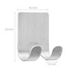 kwmobile 2x Razor Holder- Self-Adhesive Aluminum Alloy Shaver Wall Mount - Bathroom Organizer for Showers - Silver view 4