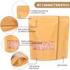 Moretoes 120pcs 5.9x8.6in Kraft Resealable Bags with Window for Business view 3