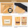 Moretoes 120pcs 5.9x8.6in Kraft Resealable Bags with Window for Business view 4