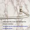 Artiwell L Shaped Shower Curtain Rod, Bathroom Bathtub Corner Shower Curtain Rod with Ceiling Support (BRUSHED NICKEL) view 3