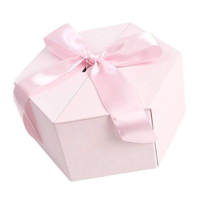 Cabilock Elegant Hexagonal Storage Case Paper Material Box Lid for Birthday Wedding Party