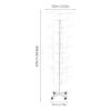 DIFU DENESTUS Hat Clothes Racks with 7 Tier 35 Metal Displayer and Coat Hooks for Store or Home Storage Adjustable Rotating Height Stand Organizer Space Saver (White Coat Stand) view 3