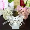 HABADOG 10Pcs/Set Butterfly Laser Cut Hollow Carriage Favors Box Gifts Candy Boxes with Ribbon Baby Shower Wedding Event Party Supplies (Color : Purple, Gift Box Size : 80X45X80mm) view 2
