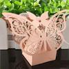 HABADOG 10Pcs/Set Butterfly Laser Cut Hollow Carriage Favors Box Gifts Candy Boxes with Ribbon Baby Shower Wedding Event Party Supplies (Color : Purple, Gift Box Size : 80X45X80mm) view 4