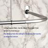 Artiwell L Shaped Shower Curtain Rod, Bathroom Bathtub Corner Shower Curtain Rod with Ceiling Support (CHROME PLATED) view 3