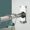 Artiwell L Shaped Shower Curtain Rod, Bathroom Bathtub Corner Shower Curtain Rod with Ceiling Support (CHROME PLATED) view 4