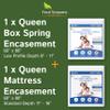 Bundle - 2 Items: Queen Zippered Mattress Protector + Queen Box Spring Encasement view 1