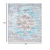 SAFAVIEH Washable Rug Journey Collection - Large - 7'9" x 10', Turquoise & Pink, Slip Resistant & Easy Cleaning, Ideal for Living Room, Bedroom, Dining Space (JNY152M) view 2