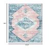 SAFAVIEH Washable Rug Journey Collection - Large - 7'9" x 10', Blue & Pink, Slip Resistant & Easy Cleaning, Ideal for Living Room, Bedroom, Dining Space (JNY147M) view 2