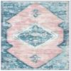 SAFAVIEH Washable Rug Journey Collection - Large - 7'9" x 10', Blue & Pink, Slip Resistant & Easy Cleaning, Ideal for Living Room, Bedroom, Dining Space (JNY147M) view 3