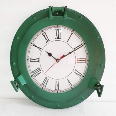 Antique Green Patina Marine Brass Ship Nautical Porthole Clock Nautical Wall Clock Home Decorative