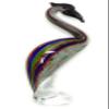 CRYSTAL XPRESS New 22" Hand Blown Glass Crowned Crane Bird Sculpture view 1