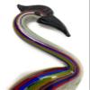 CRYSTAL XPRESS New 22" Hand Blown Glass Crowned Crane Bird Sculpture view 2