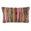 SARO LIFESTYLE Authentic Collection Multi-Colored Chindi Pillow Cover, 14" x 23" view 1