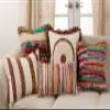 SARO LIFESTYLE Authentic Collection Multi-Colored Chindi Pillow Cover, 14" x 23" view 4