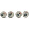 Polmedia Polish Pottery Set of 4 Drawer Pull Knobs 1-1/2 inch - Single Rose Pattern Handmade in Boleslawiec Poland by Ceramika Artystyczna + Certificate of Authenticity view 2