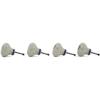 Polmedia Polish Pottery Set of 4 Drawer Pull Knobs 1-1/2 inch - Single Rose Pattern Handmade in Boleslawiec Poland by Ceramika Artystyczna + Certificate of Authenticity view 3
