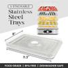 Elite Gourmet EFD3321 Food Dehydrator, Stainless Steel Trays Adjustable Temperature Controls, Jerky, Herbs, Fruit, Veggies, Dried Snacks, Stainless Steel view 2