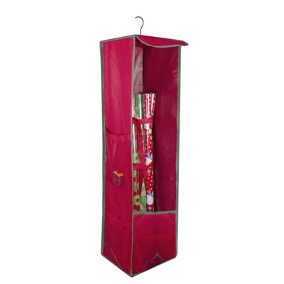 36 VerticalHanging Christmas Decoration Organizer Storage Bag - 36" - Red and Green