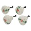 Polmedia Polish Pottery Set of 4 Drawer Pull Knobs 1-1/2 inch - Musical Dance Pattern Handmade in Boleslawiec Poland by Ceramika Artystyczna + Certificate of Authenticity view 1